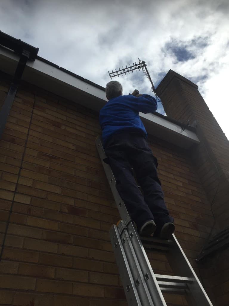 Domestic roof gable with tiles and roofline timber in East Lancashire by Holgates Roofing