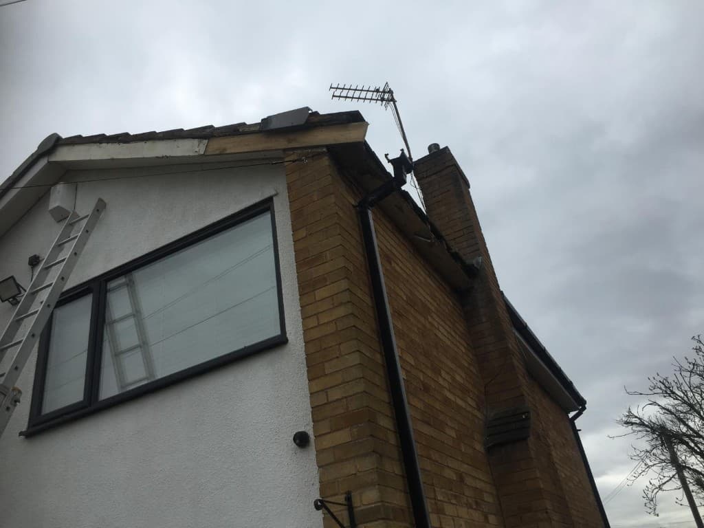 Gutter and fascia installation on brick house in Accrington by Holgates Roofing